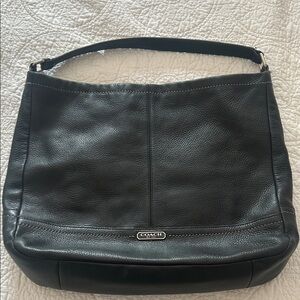Coach Black Leather Hobo Bag